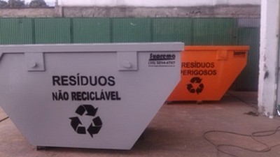 Caçamba para lixo reciclável