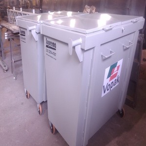 Container de lixo 1200 litros metálicos